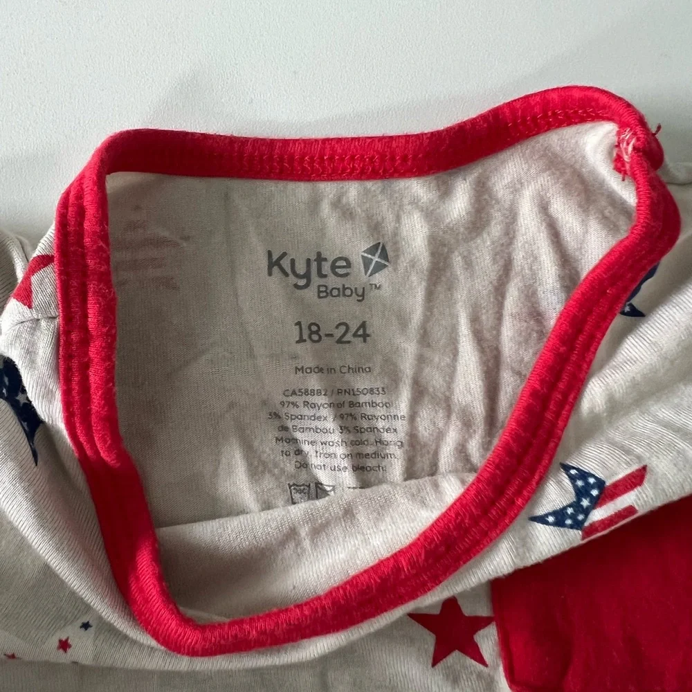 Kyte Baby Tee and Pants Stars & Stripes Pajama Set 18-24 months